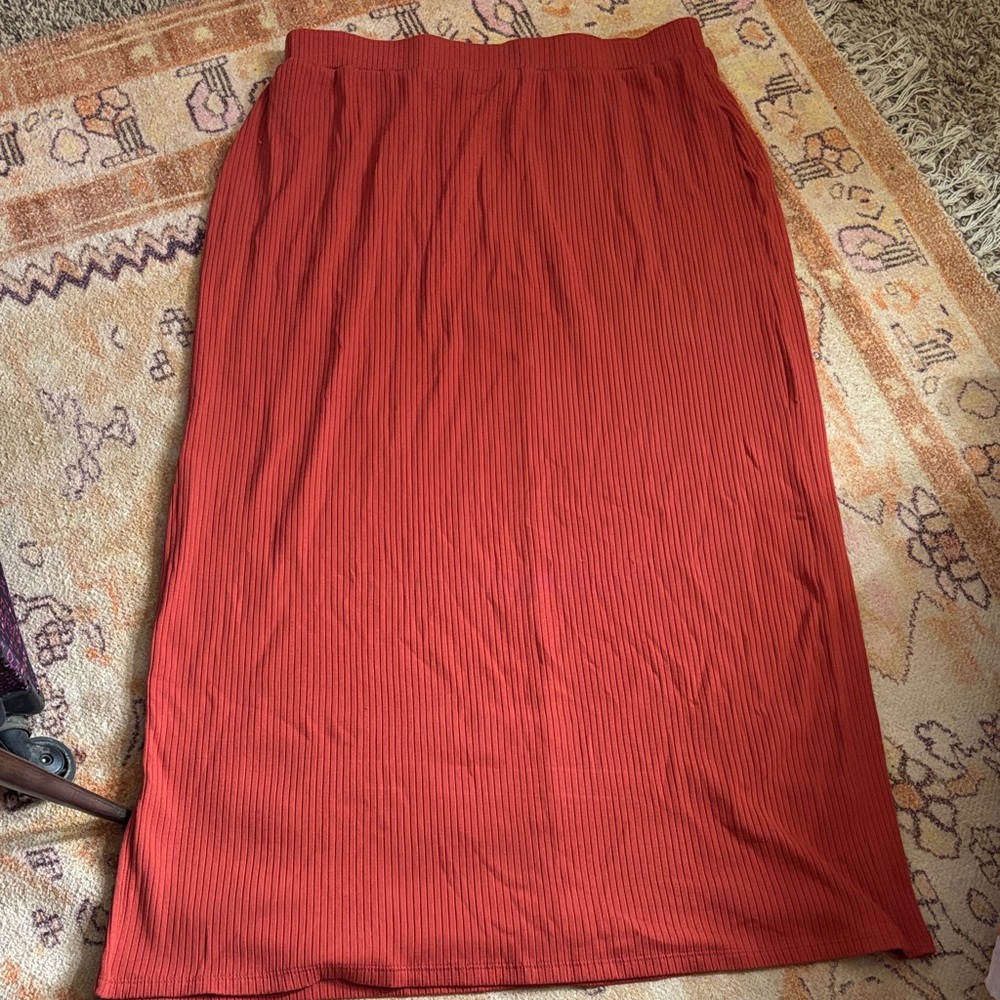 Old navy clay colored midi cotton skirt